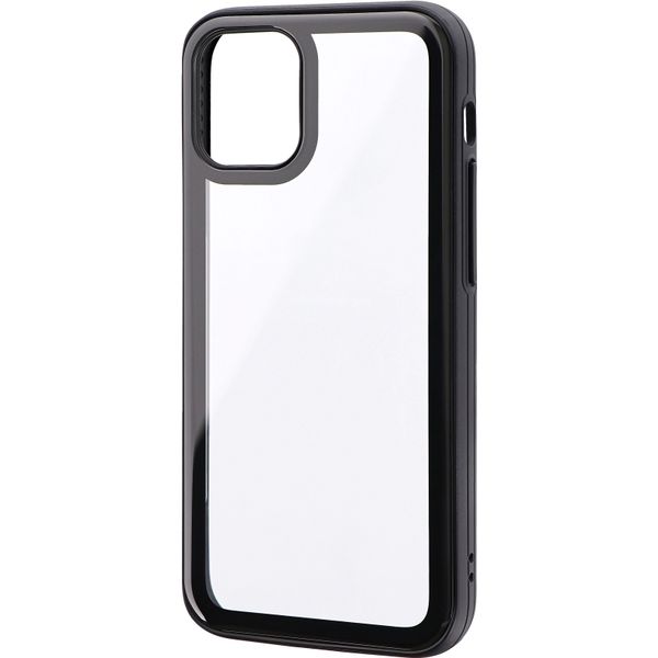 iPhone 12 mini 【正規通販】 肌触りがいい ケース カバー ラウンドエッジガラスシェルケース Round ブラック SHELL GLASS 直送品