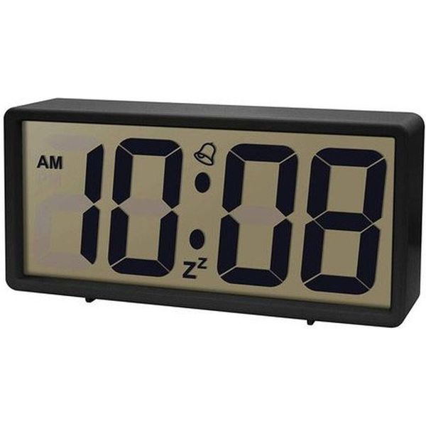 誠時 デジタル置き掛け兼用時計　ジェイド LCD-008BK 1個（直送品）