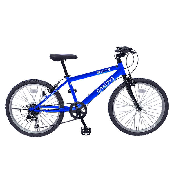 送料無料 GRAPHIS (グラフィス) 子供用自転車 クロスバイク 22インチ シマノ6段変速 GR-001K22-BL（直送品）