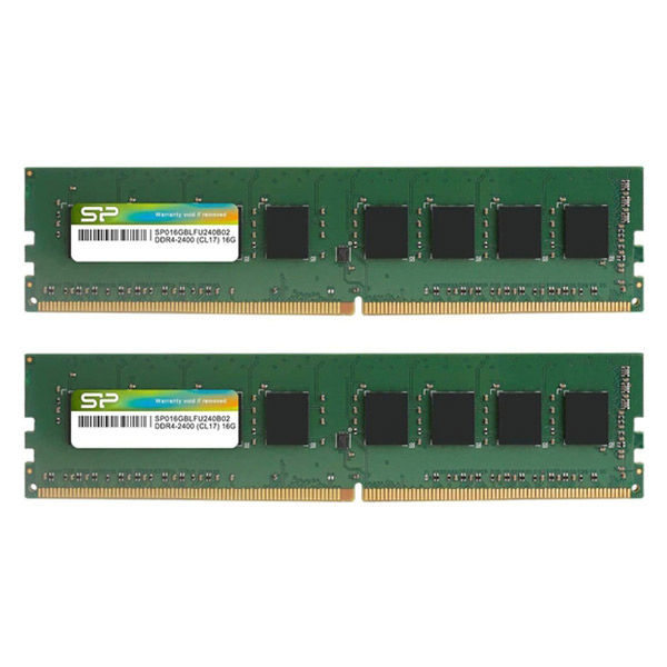 アスクル】増設メモリ 16G×2 DDR4 2400 シリコンパワー デスクトップ用 PC4-19200 UDIMM PCメモリ 1セット（2個入）  通販 ASKUL（公式）