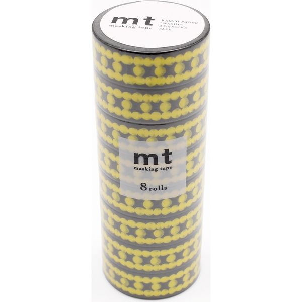 mt マスキングテープ 8P（8巻セット）ラダードット・イエロー [幅15mm×7m] MT08D450 1個 カモ井加工紙（直送品）