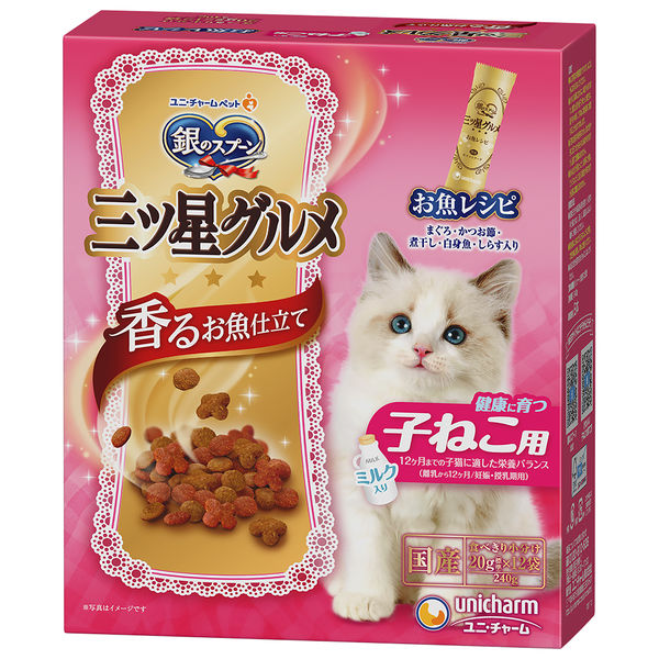 〔まとめ〕 キャットフード ペットフード コンボ キャット 子ねこ用 ミルクチップ添え 600g 12セット 猫用品 ペット用品 