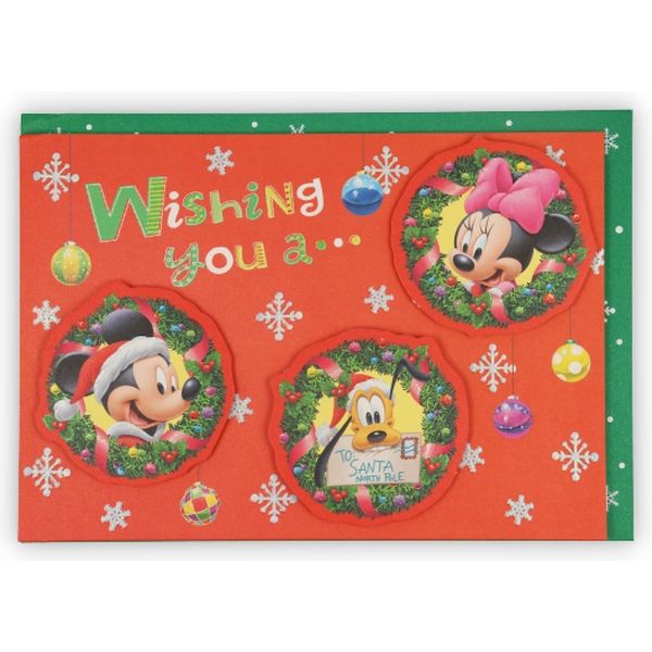 アスクル 日本ホールマーク クリスマスカード 立体 ディズニー ミッキーとリース 6枚 直送品 通販 Askul 公式