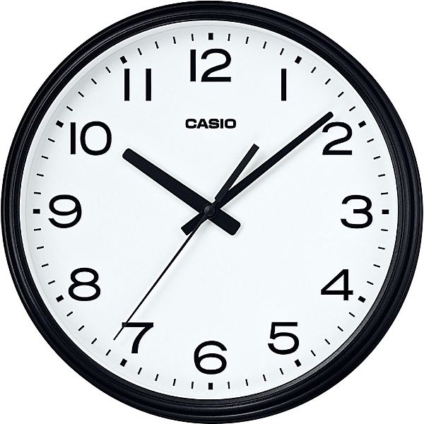 アスクルCASIO（カシオ計算機） アナログ 掛け時計 インテリアクロック メタリックブラック IQ-99-1JF 1個（取寄品）