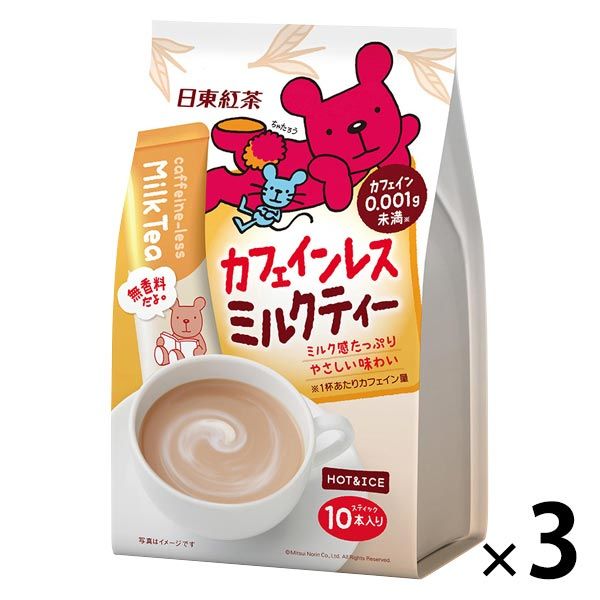 日東紅茶 最安値 【オンラインショップ】 カフェインレスミルクティー 1セット 30本：10本入×3袋