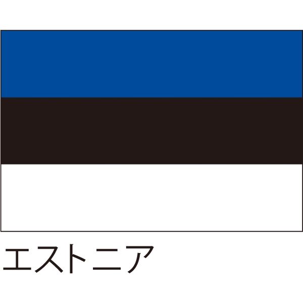 世界の国旗 服部 割り引き 【送料0円】 応援 装飾用旗 エストニア 135×90cm 直送品 ポンジ 1枚