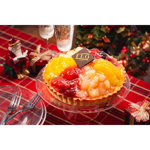 Lohaco クリスマスケーキ19 Flo Prestige Paris 8種のフルーツカスタードタルト 5号 予約販売 送料無料 直送品