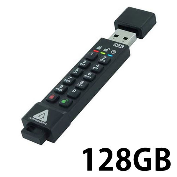 Apricorn Aegis Secure Key 3NX - USB3.0 Flash Drive ASK3-NX-128GB（直送品）