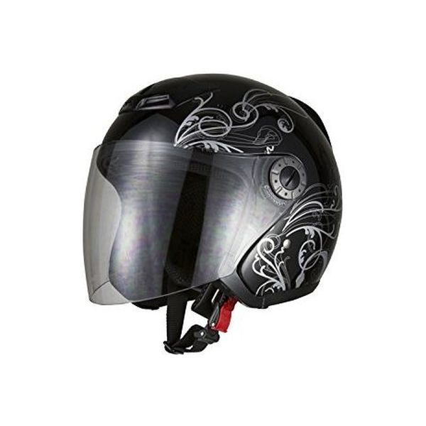 【セール】 バイクパーツセンター ヘルメット ジェットヘルメット ブラック 直送品 L 721101 早い者勝ち 59～60cm未満