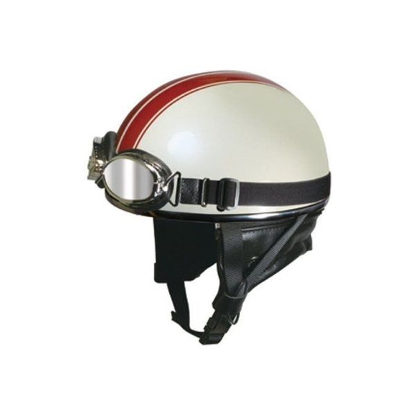 アスクル】CEPTOO ヴィンテージ・ミラーゴーグル付き! 半キャップ・ヘルメット 脱着式イヤーカバー アイボリーブラウン NEW  XV-170（直送品） 通販 ASKUL（公式）