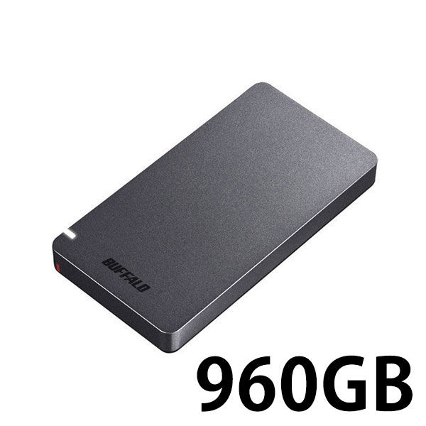 【アスクル】 バッファロー USB3.1（Gen2） ポータブルSSD 960GB ブラック SSD-PGM960U3-B 1台 通販 - ASKUL（公式）