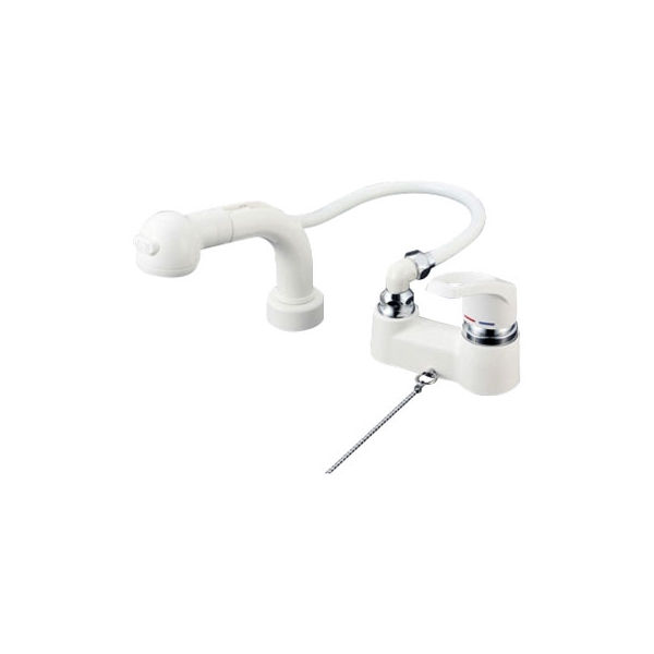 【水栓金具】KVK シングルレバー式洗髪シャワー ゴム栓付 KM8008SLGS 1個（直送品）