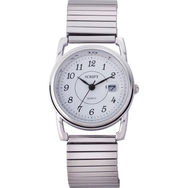 アスクル】サン・フレイム カレンダー付ジャバラレディース腕時計 ホワイト RDL04-SW 1箱（直送品） 通販 ASKUL（公式）