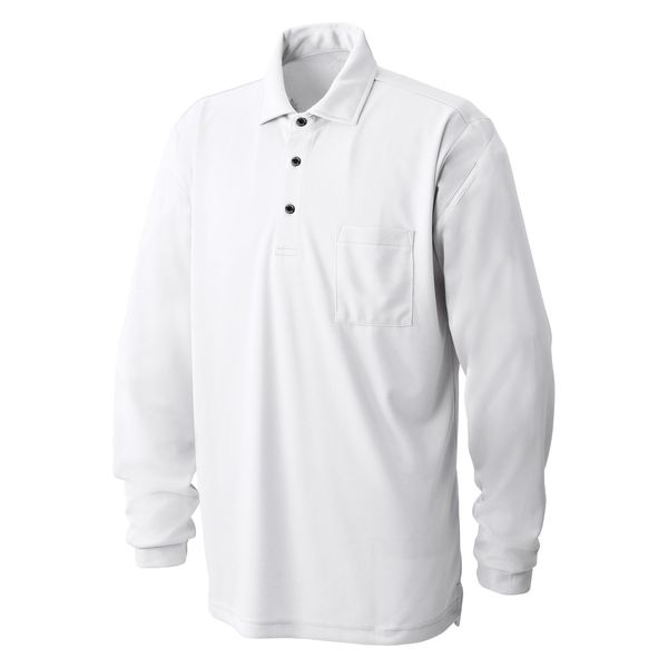 アスクル】シンメン エバードライロングポロシャツ ホワイト S 0130/ホワイト/S 1着（直送品） 通販 ASKUL（公式）