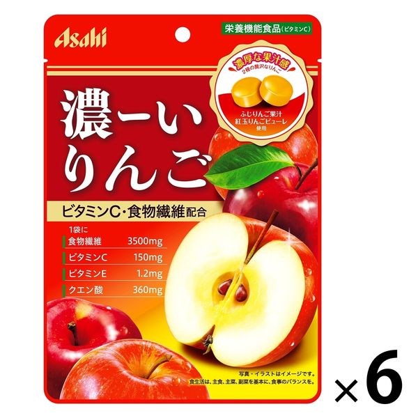 濃ーいりんご 6袋 アサヒグループ食品 飴 キャンディ - アスクル