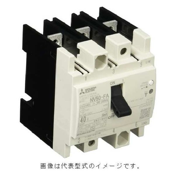三菱電機 漏電遮断器 NV50-FA 3P 40A 100-200V 30MA W 1個（直送品）