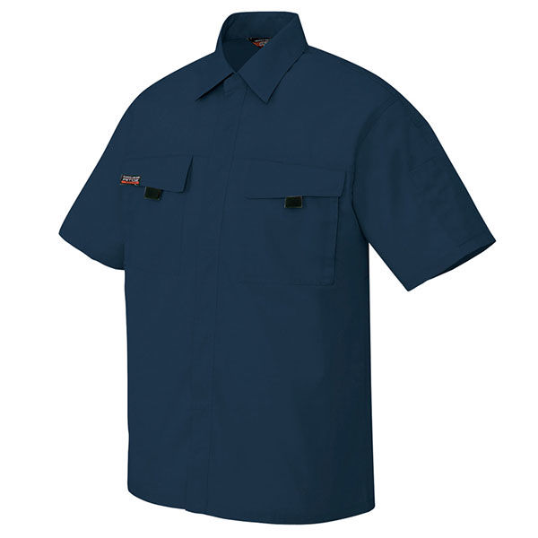 アイトス 半袖シャツ 数量は多 100%正規品 ディープネイビー SS 1着 AZ-5576-008 直送品