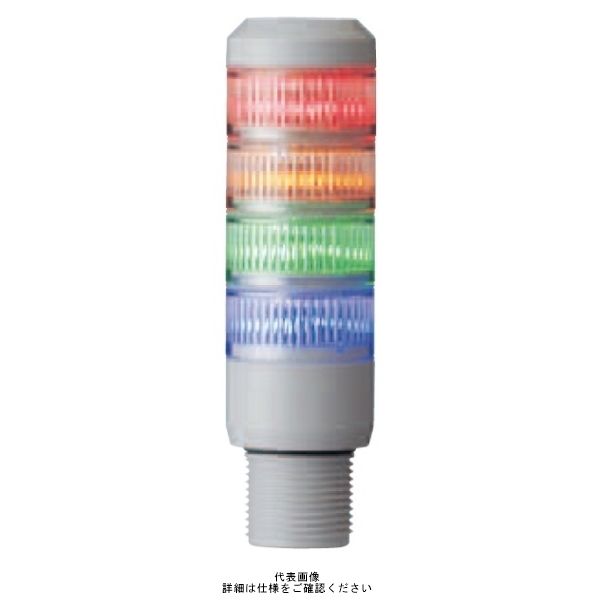 赤黄緑青 φ30 半額品 積層式LED表示灯 直付 新色 直送品 24V AUSG-24-4RYGB 4段