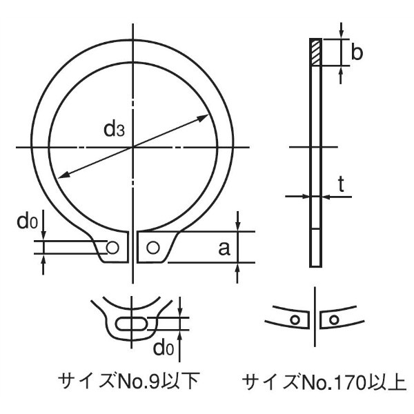 オチアイ（OCHIAI） 軸用C形止め輪 100枚入 STW-6 SR 1セット（3000枚：100枚×30セット）（直送品）