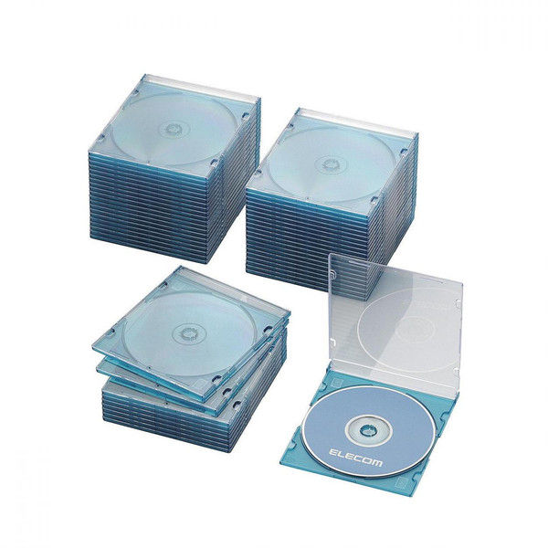 アスクル】エレコム（ELECOM） Blu-ray対応スリムケース（PS/1枚） 50パック 透明青 CCD-JSCS50CBU 1個（直送品） 通販  ASKUL（公式）