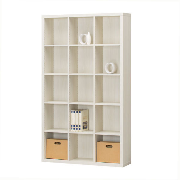 LOHACO - 白井産業 セパルテック 重厚感のある本棚 書庫 ラック A4ファイル対応 木製 アイボリー 幅1100×奥行283×高さ