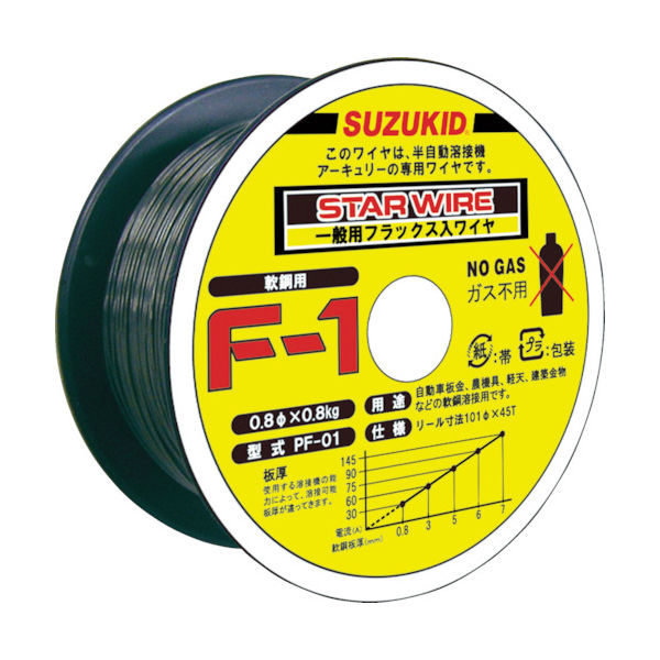 【直送品】 スター電器製造 (SUZUKID) スターワイヤF-3 軟鋼用ソリッドワイヤ 0.6φ×5kg PF-71 lZqtdMmHF9