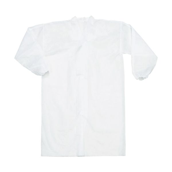 トラスコ中山（TRUSCO） TRUSCO 不織布使い捨て白衣 Lサイズ （10着入