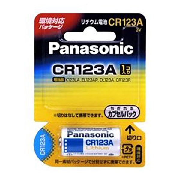 アスクル】パナソニック カメラ用リチウム電池 ３Ｖ ＣＲ１２３Ａ CR