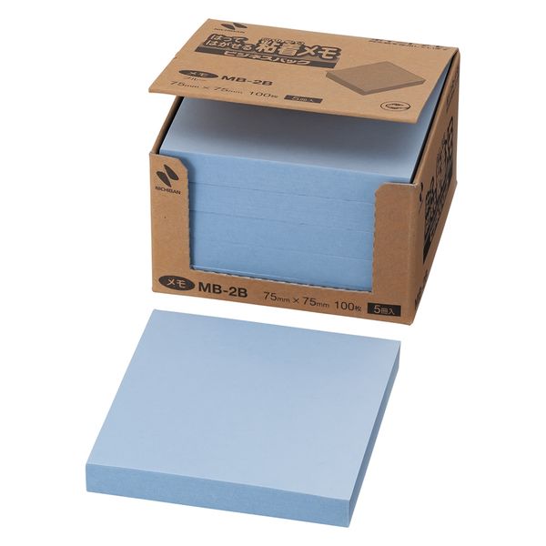 まとめ) ニチバン ポイントメモ 再生紙 ビジネスパック 75×75mm ブルー