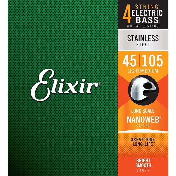 Elixir エリクサー ベース弦 NANOWEBコーティング ステンレス Long