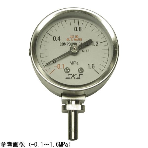 アズワン 高純度用圧力計 ー0.1～0.3MPa 1個 4-5117-05（直送品） - アスクルのサムネイル