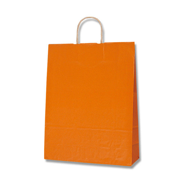 【ケース販売】HEIKO 紙袋 25チャームバッグ 2才 未晒 オレンジC 003201412 1ケース(50枚×4 計200枚)（直送品）