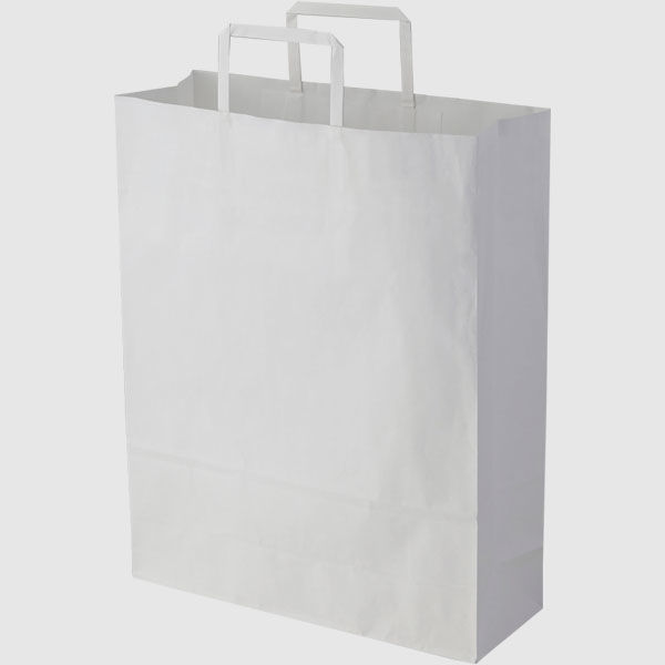 【ケース販売】HEIKO 紙袋 25チャームバッグ 平手 2才 晒白無地 003262500 1ケース(50枚×6袋 計300枚)（直送品）