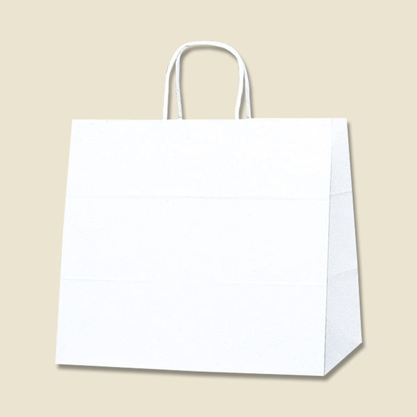 【ケース販売】HEIKO 紙袋 25チャームバッグ 32-4 白無地 003268000 1ケース(50枚入×4袋 合計200枚)（直送品）
