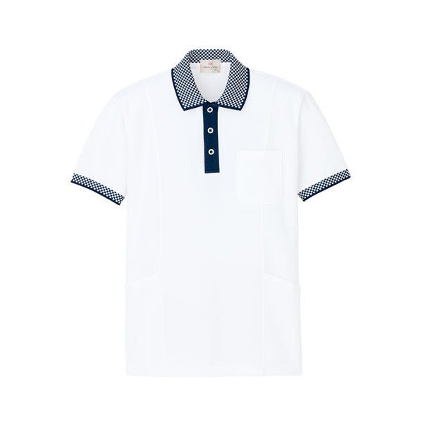 明石スクールユニフォームカンパニー ポロシャツ（脇ポケット付き） UZT468 ホワイト EL 1着（直送品）