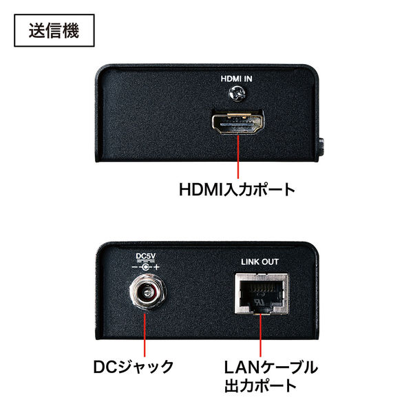 サンワサプライ HDMIエクステンダー（セットモデル） VGA-EXHDLT 1個（直送品）