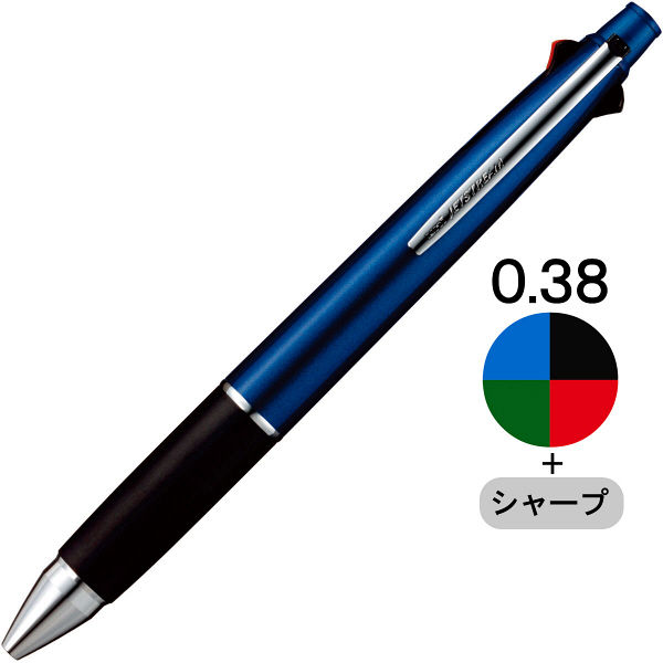 ジェットストリーム4&1 多機能ペン 0.38mm ネイビー軸 紺 4色+シャープ MSXE5100038.9 三菱鉛筆uni