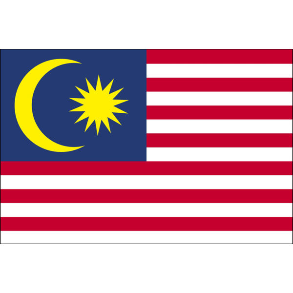 東京製旗 マレーシア国旗（卓上旗16×24ｃm) 406705 1枚 - アスクル