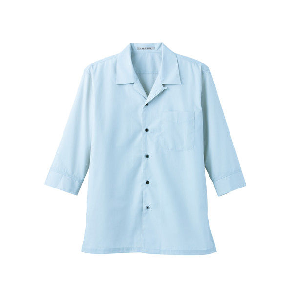 ボンマックス 定番 ブロードオープンカラー七分袖シャツ ブルー 最も 直送品 FB4530U-7-LL LL