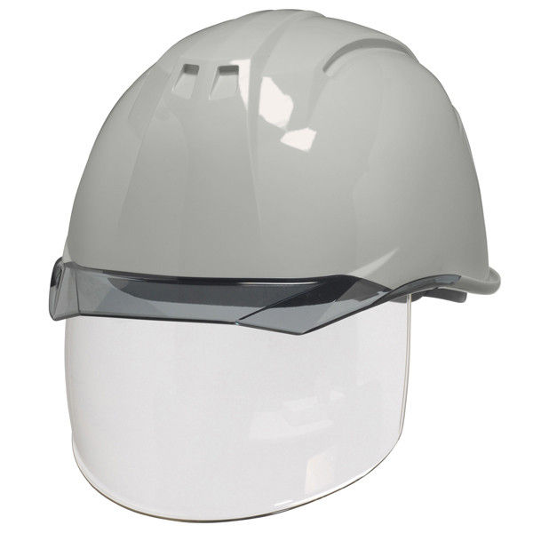 DICプラスチック ABS製ヘルメット AA11EVO-CS 通気孔無/ライナーA11・シールド付/内装HA6 ライトグレー/スモーク 1個（直送品）