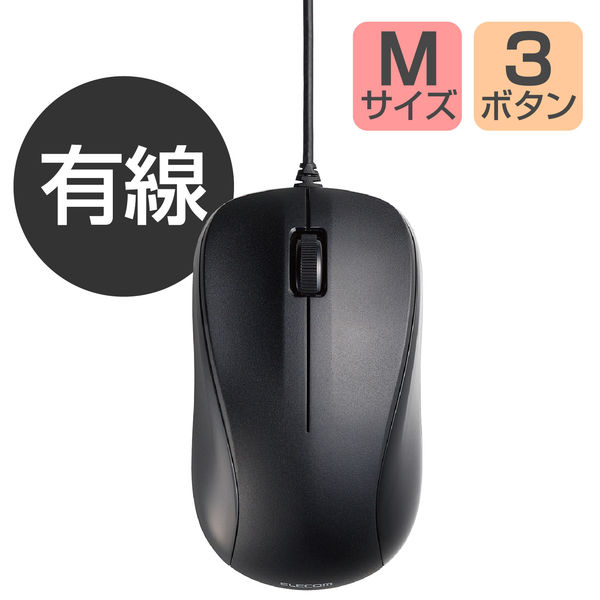 エレコム 格安 レーザーマウス 日本最大級 USB 3ボタン ブラック M-S2ULBK RS ROHS指令準拠 1個