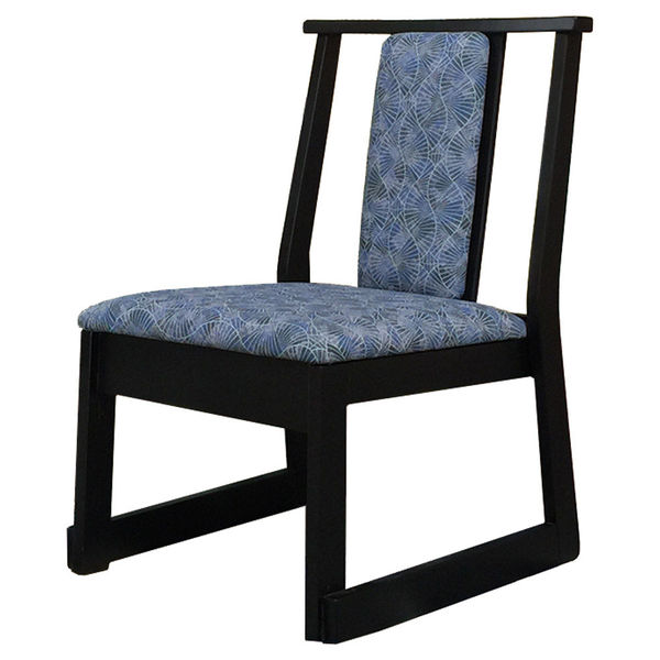 アースモス 椅子高座椅子 背もたれ縦型L1787 高評価の贈り物 安全Shopping ラインハート 青 ウッドフレーム utw-74222756 1個入 直送品