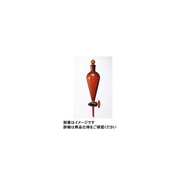 三商　三商　分液ロート　茶　スキーブ型　200ｍＬ　ガラスコック　82-4653　1個　（直送品）