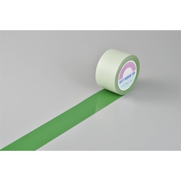 最新作売れ筋が満載 緑十字 ガードテープ ラインテープ 白 緑 トラ柄 100mm幅×100m 148144
