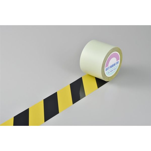 2021新作】 緑十字 ガードテープ ラインテープ 黄 黒 ＧＴ−５０１ＴＲ ５０ｍｍ幅×１００ｍ 屋内用 1巻 品番