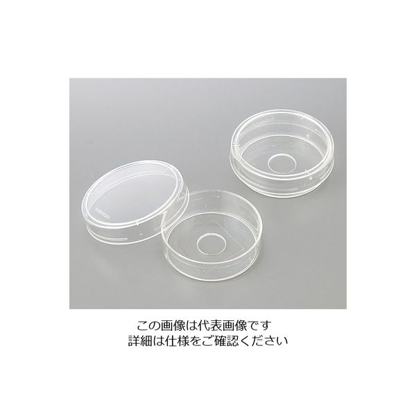 アズワン ガラスボトムディッシュ（No.0ガラス貼付） φ10mm 1箱（100枚） 1-2424-01（直送品）