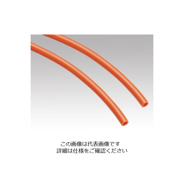 アズワン ポリウレタンチューブ φ8.0×φ12mm 橙 1巻（20m） 1巻 1-8228