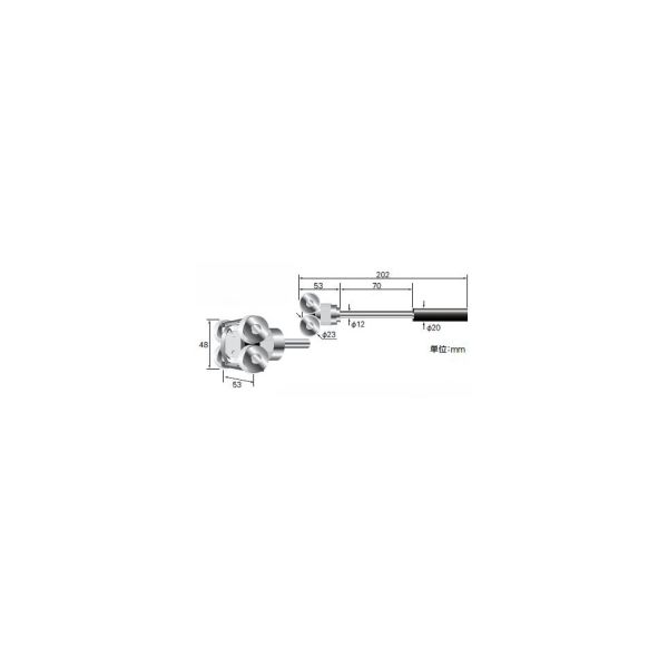 【アスクル】 回転体・移動体用温度センサ DP-700用カールコードケーブル ST-41-K-1000-6C/C（直送品） 通販