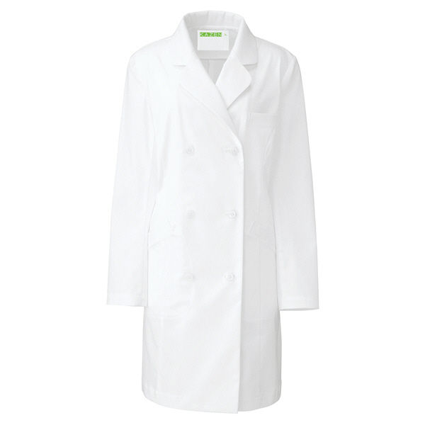 アスクル】KAZEN レディス診察衣W型（ハーフ丈） ドクターコート 医療白衣 長袖 ホワイト ダブル 3L REP215-C/10（直送品） 通販  ASKUL（公式）