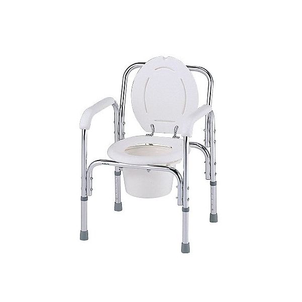 アスクル】アズワン デラックスアルミ製便器椅子 530×455×720～820mm 